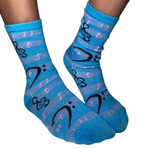 Music Note Socks - Picture 1 of 3